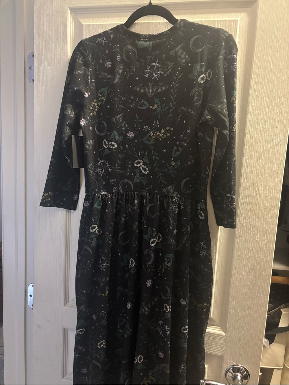 Midnight Hour Bats Garden Henley Maxi Dress - Picture 9 of 13